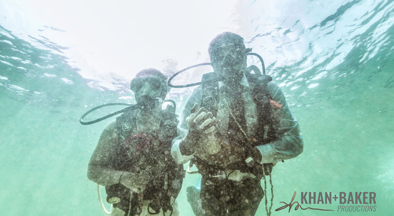 Nikhil and Eunika underwater