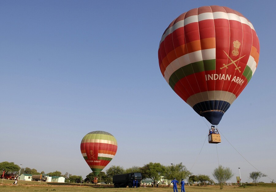 hot air balloon ride in Delhi
