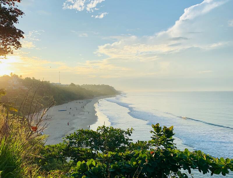 Swimming in Kovalam and Varkala beach