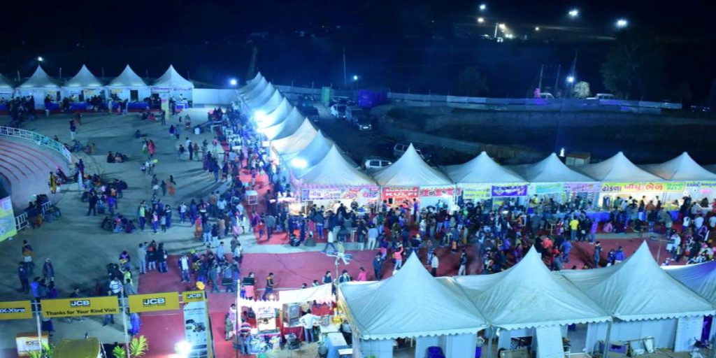 Night view of Panch Mahotsav in Pavagadh