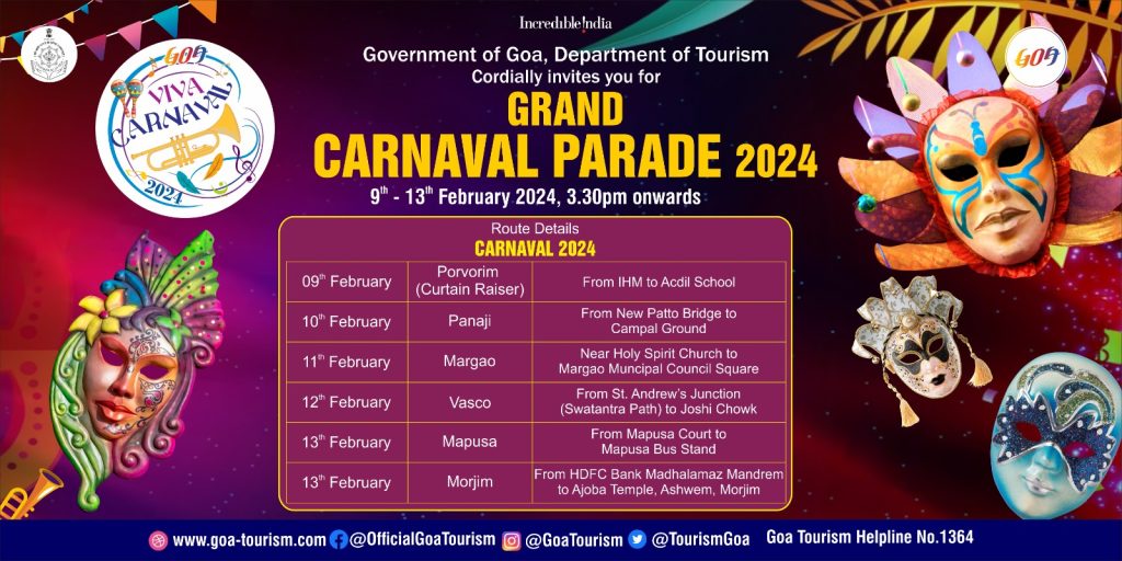 goa carnival 2024 parade route details