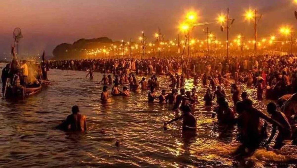 holy dip at magh mela