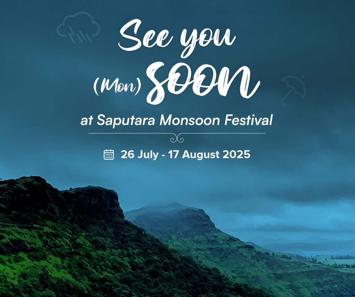 Date and Venue Details for Saputara Monsoon Festival